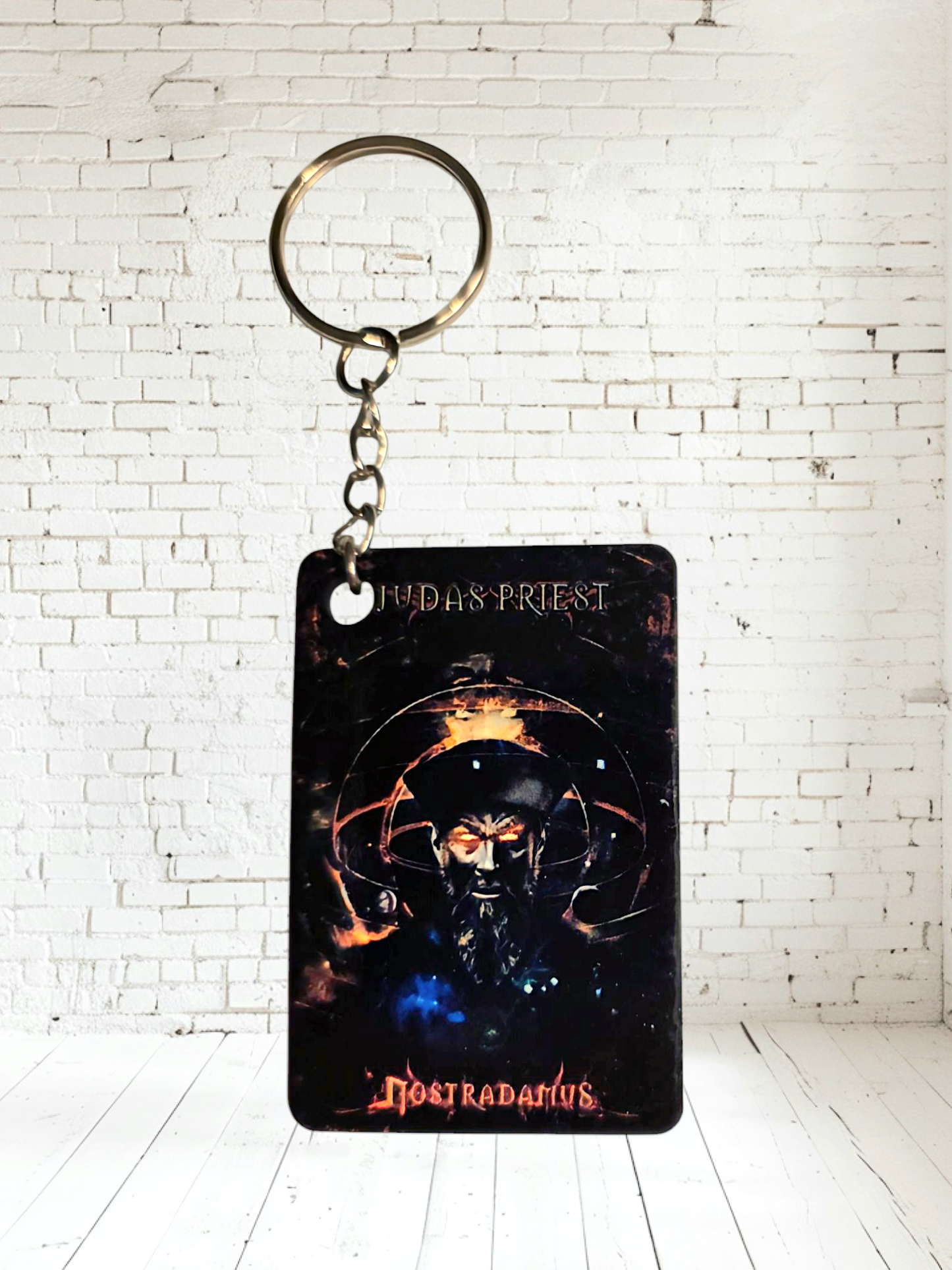 Judas Priest concert poster and album cover keychains. Multiple designs to choose from