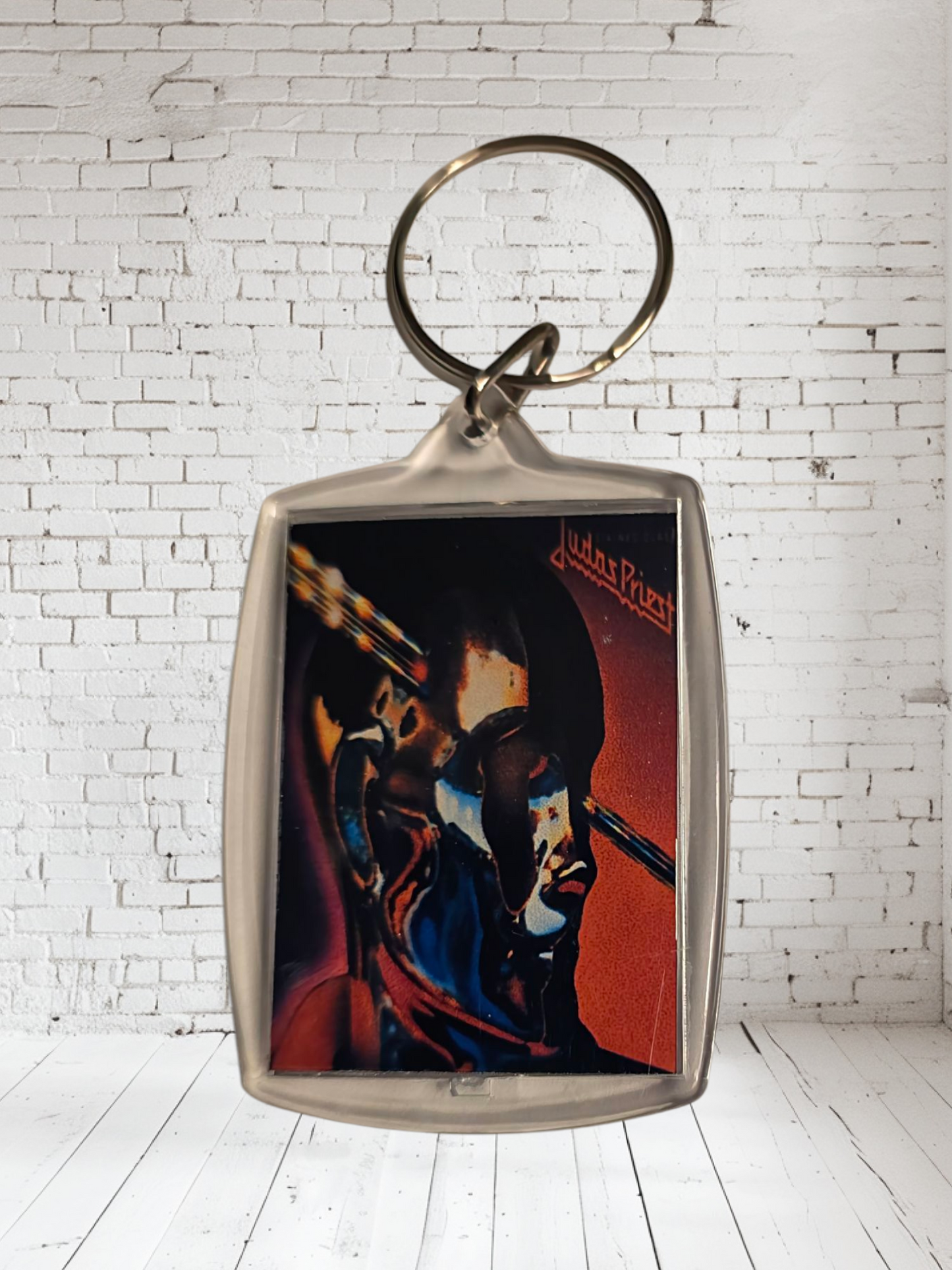 Judas Priest concert poster and album cover keychains. Multiple designs to choose from