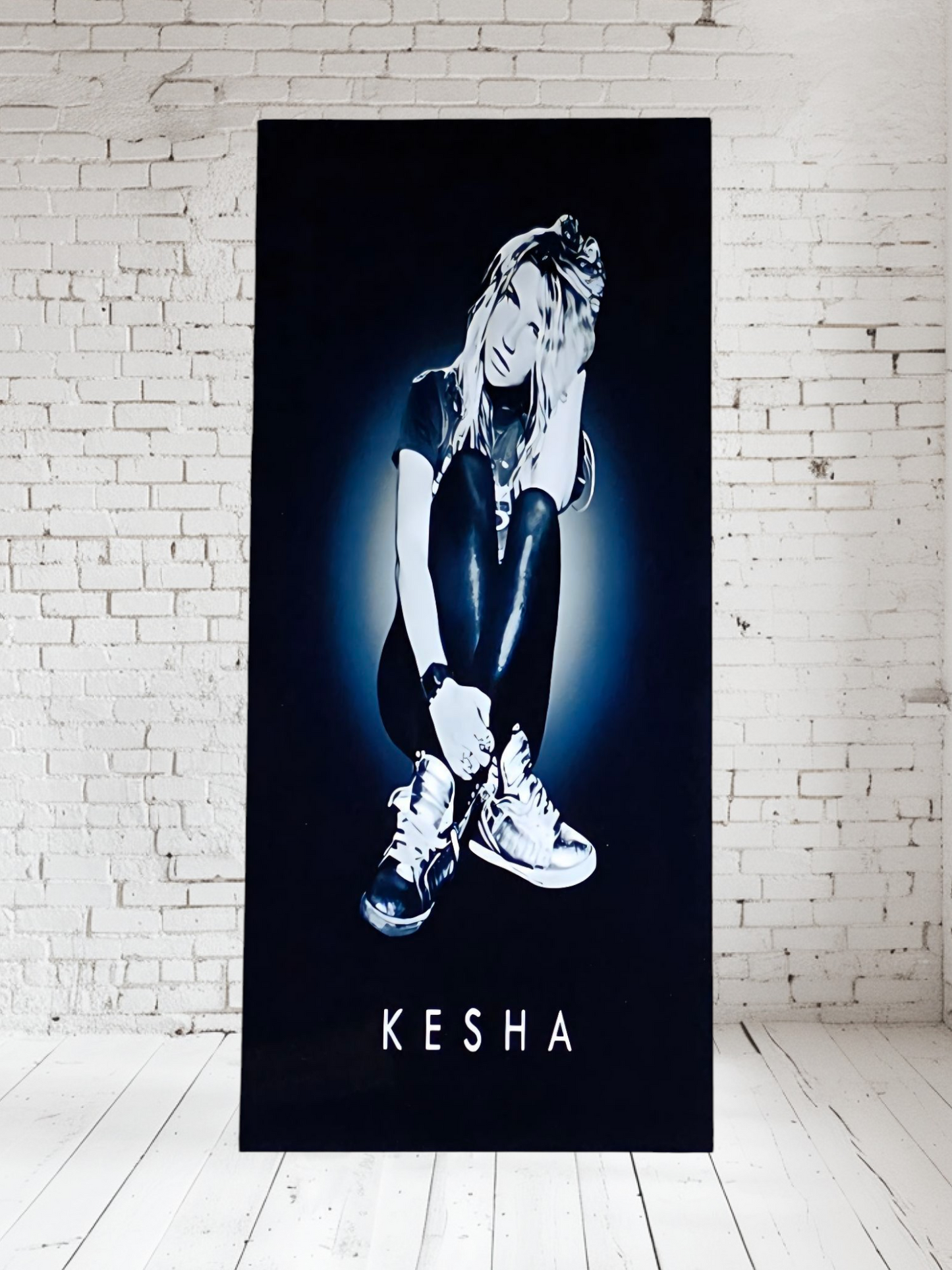 Kesha Aluminum print. Black background. Multiple sizes available