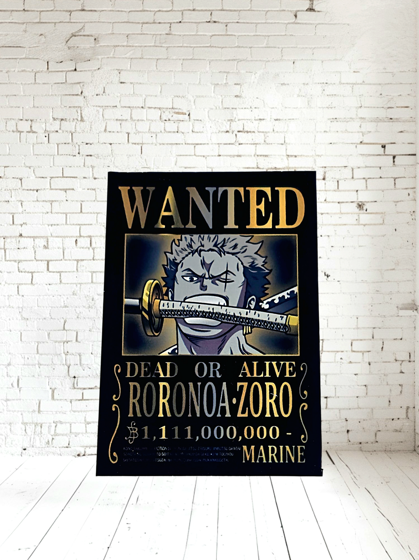 Foil One Piece Anime posters on aluminum print. Many to choose from