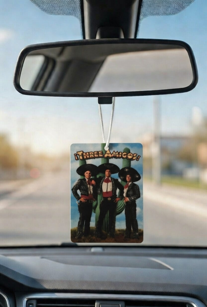 Three Amigos Movie poster car air freshener. Many scents to choose from