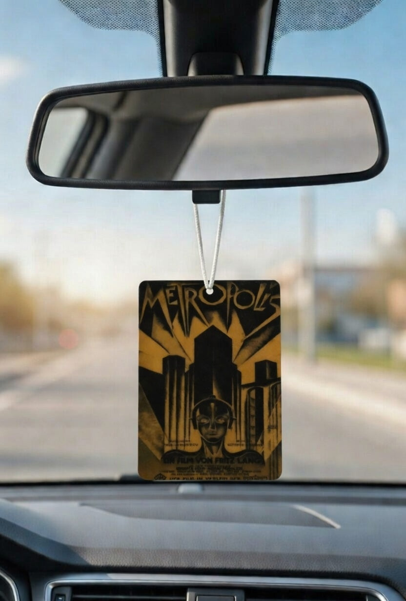 Metropolis Movie poster car air freshener. Many scents to choose from