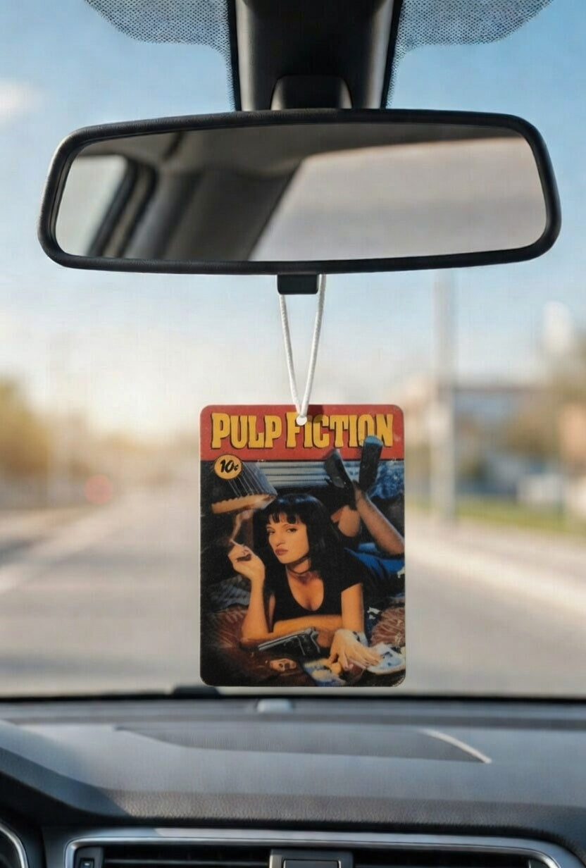 Pulp Fiction Movie poster car air freshener. Many scents to choose from