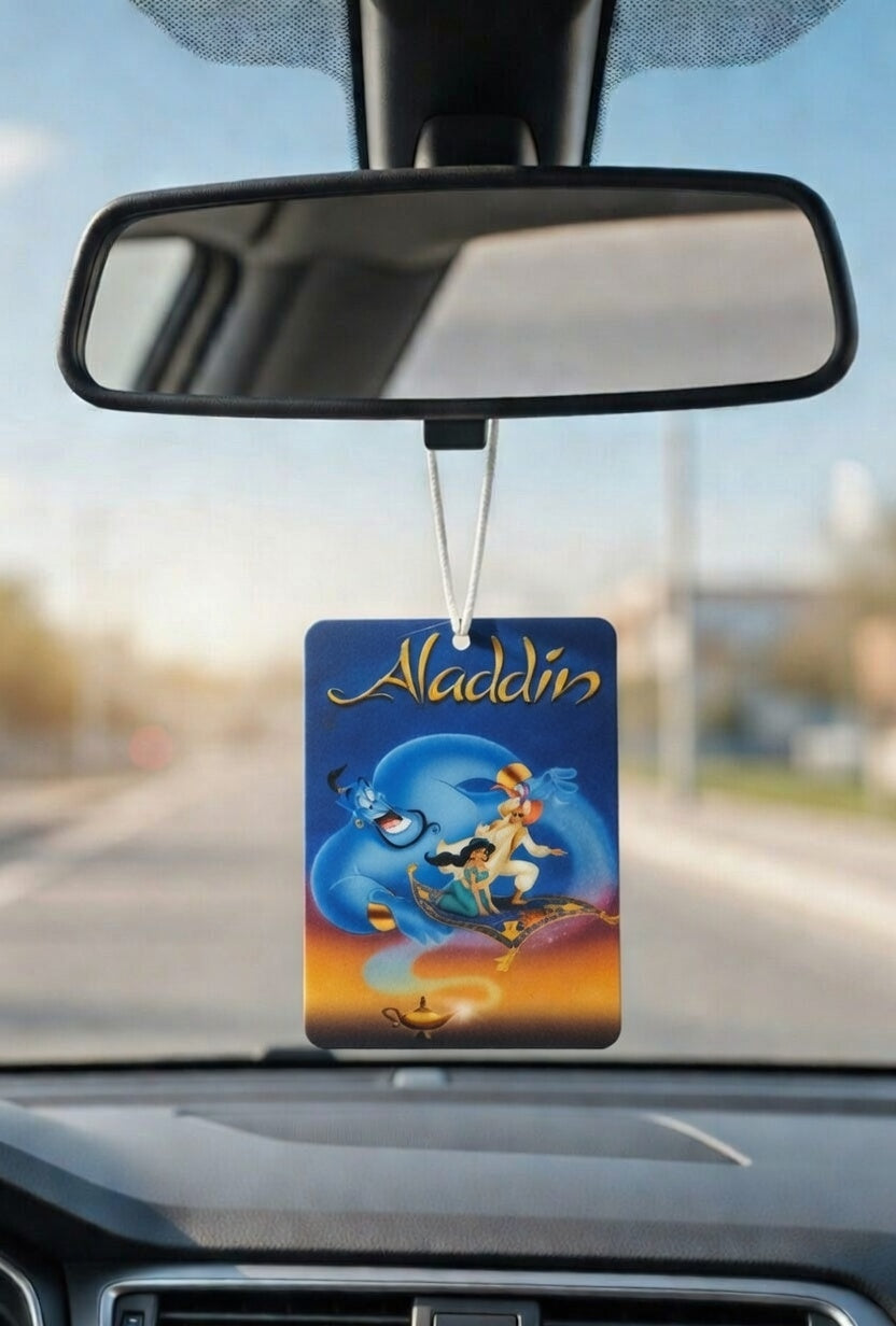 Disney's Aladdin Movie poster car air freshener. Many scents to choose from