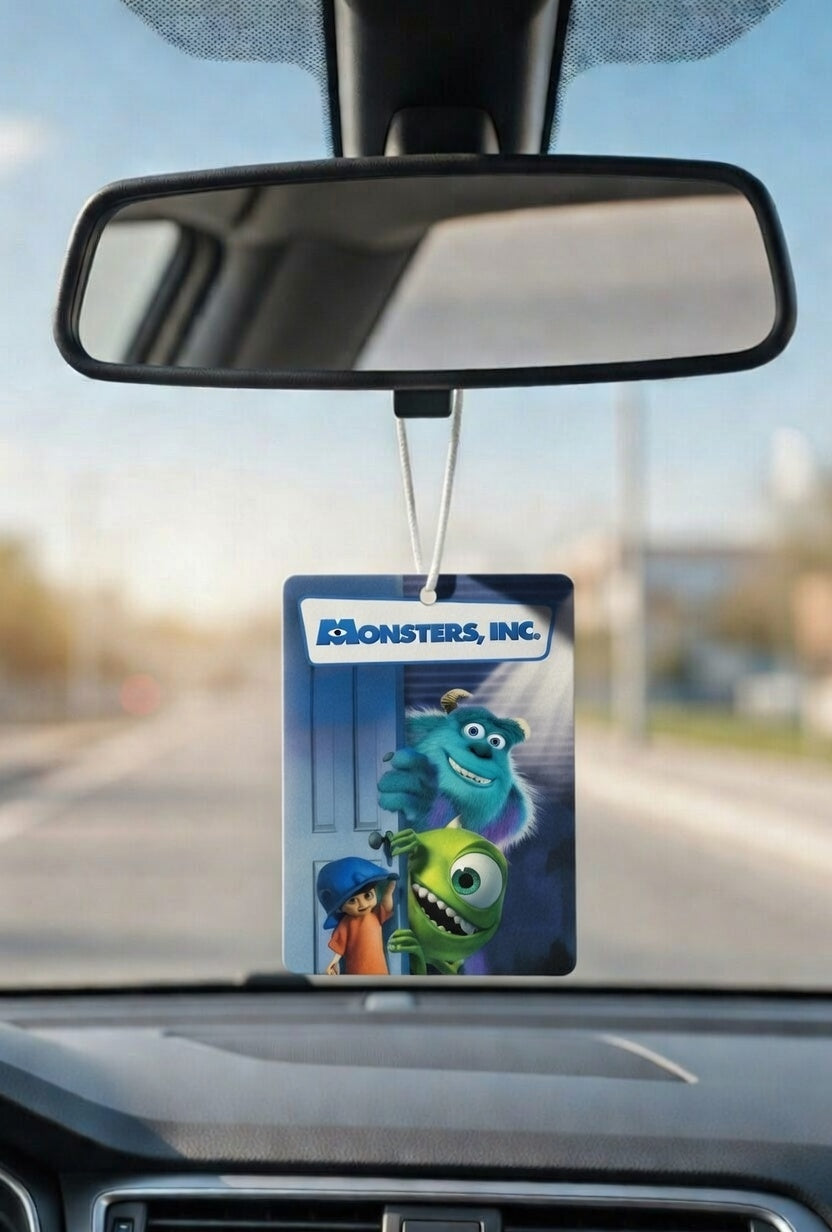 Monsters, Inc. Movie poster car air freshener. Many scents to choose from