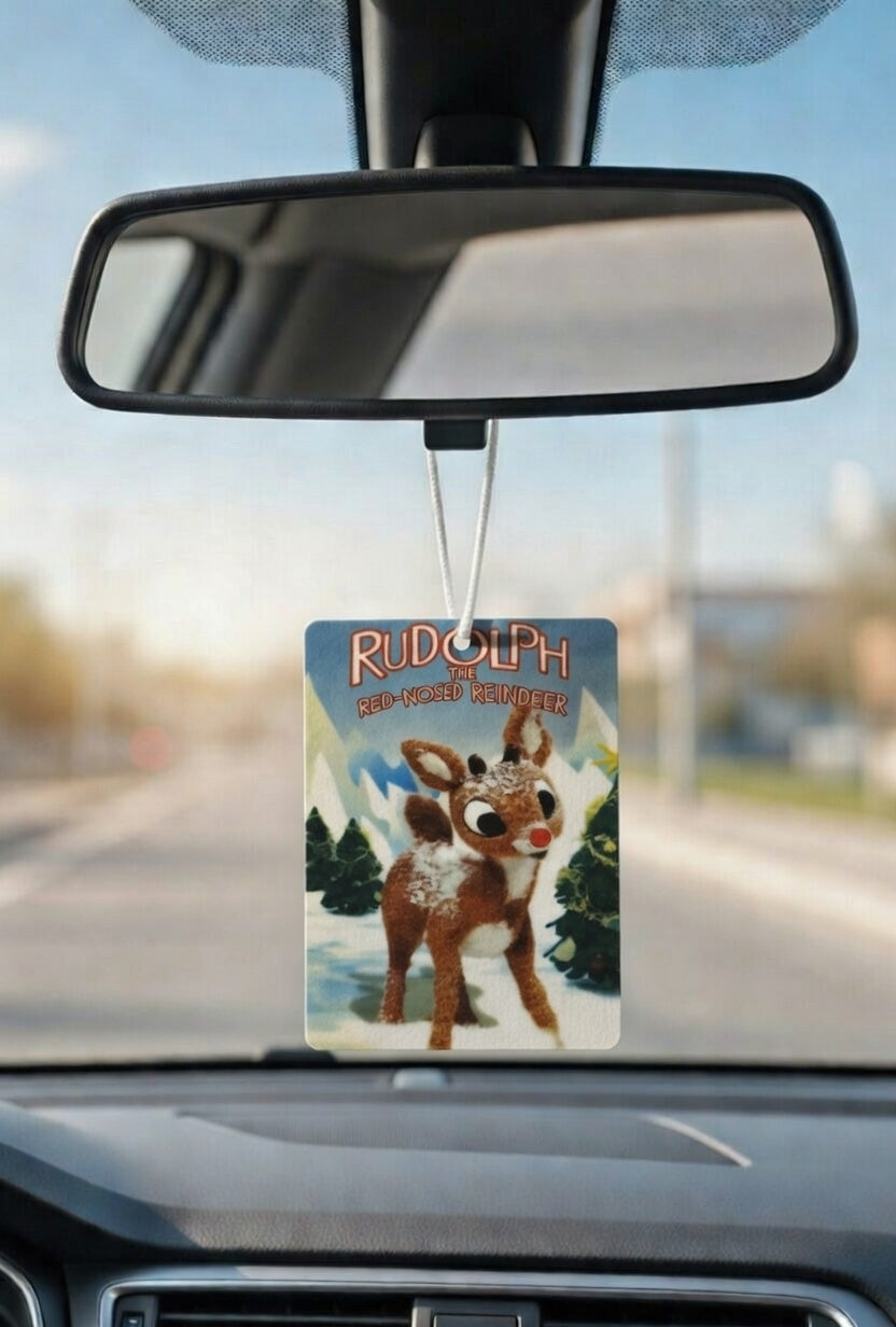 Rudolph the Red Nosed Reindeer Movie poster car air freshener. Many scents to choose from