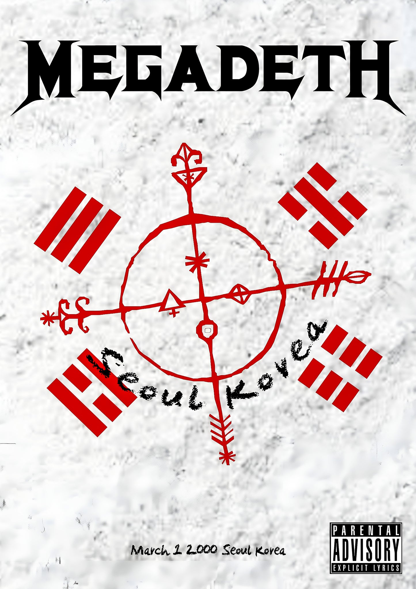 Concert poster with multiple size and finish options. Megadeth Seoul Korea