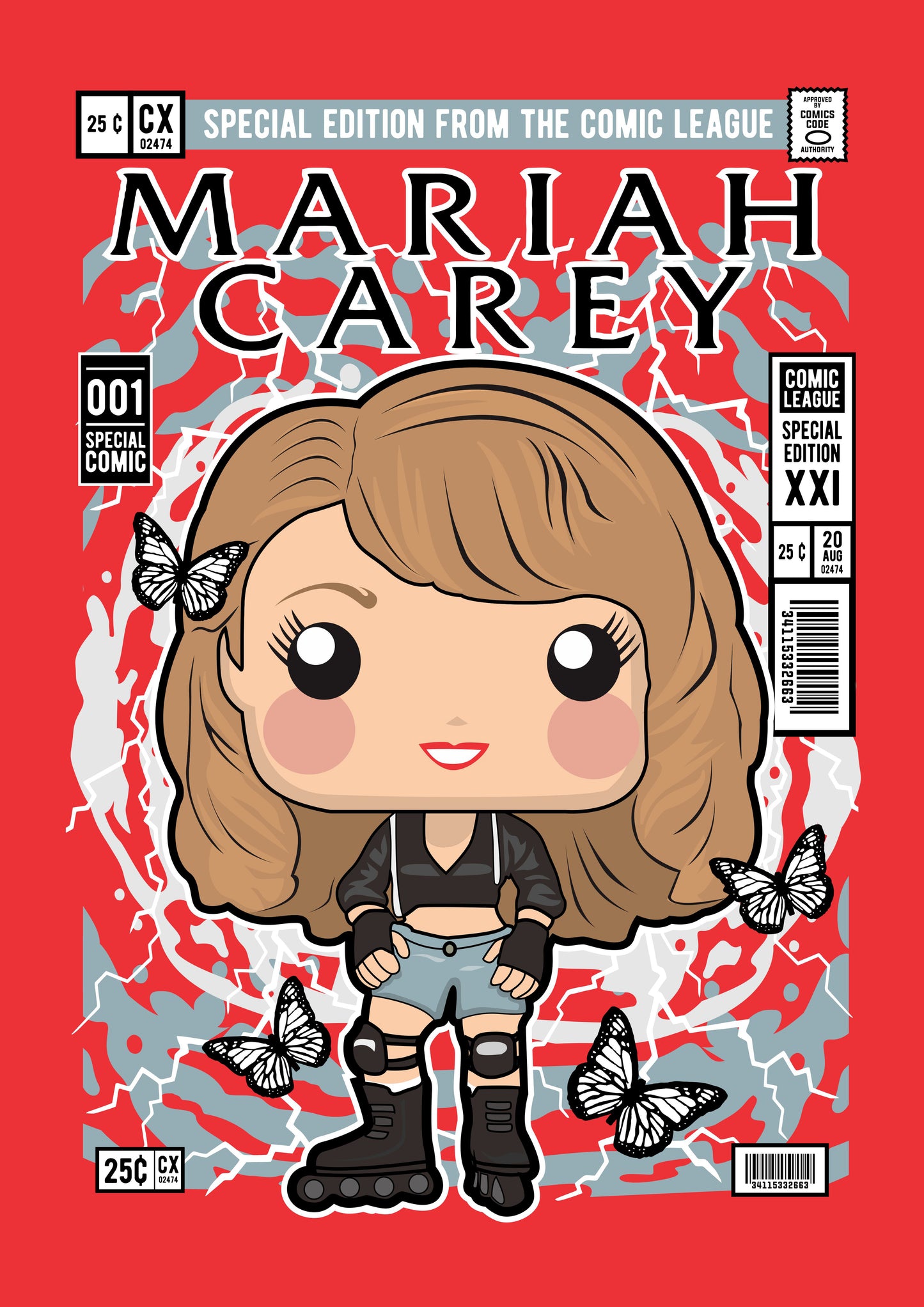 Funko Pop poster with multiple size and finish options. Mariah Carey