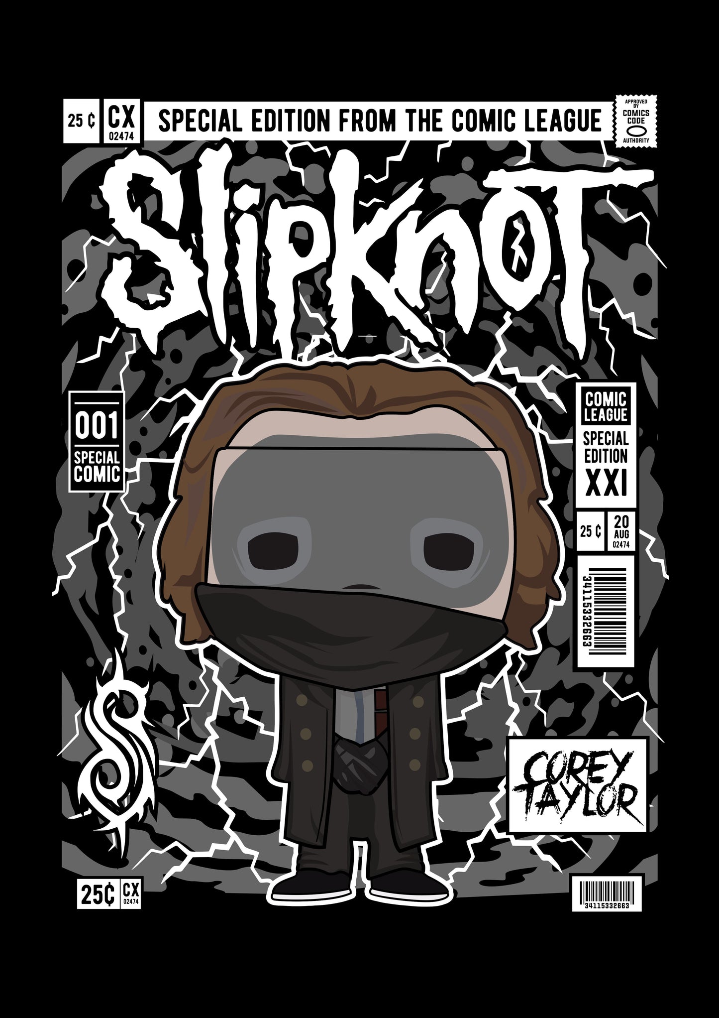 Funko Pop poster with multiple size and finish options. Slipknot v2