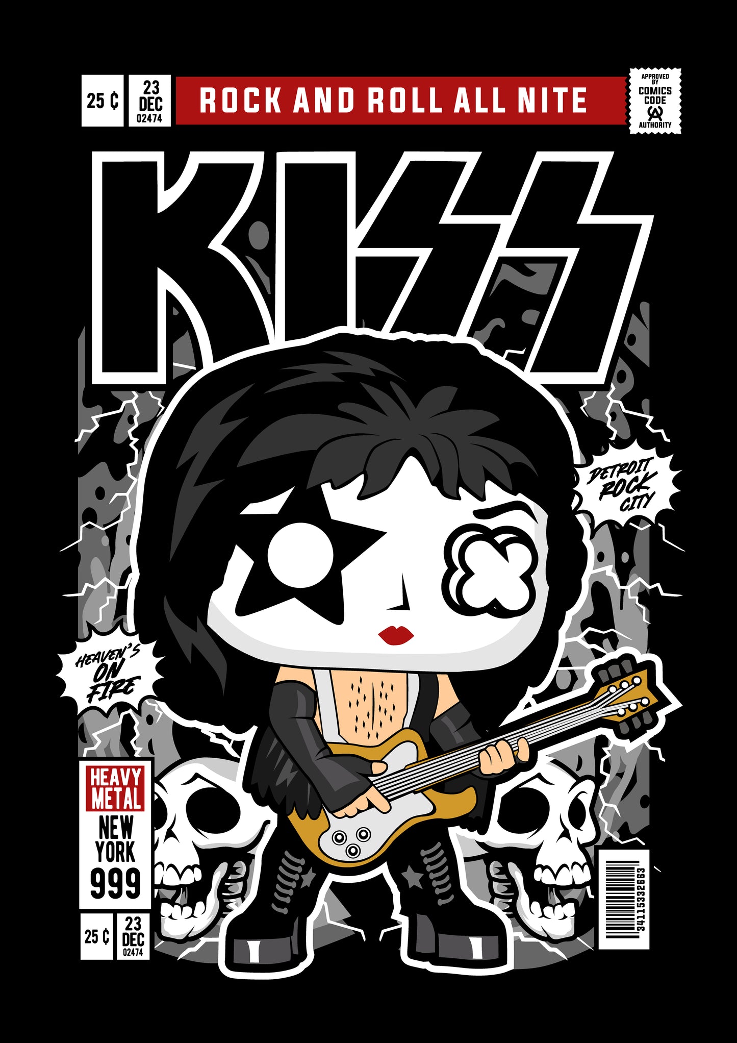 Funko Pop poster with multiple size and finish options. Kiss