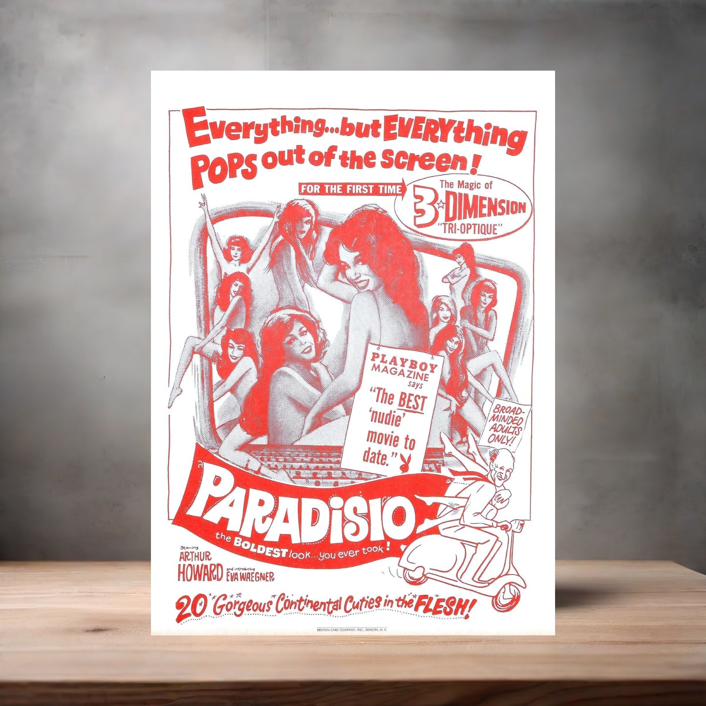 Adult Film movie poster with multiple size and finish options. Paradisio