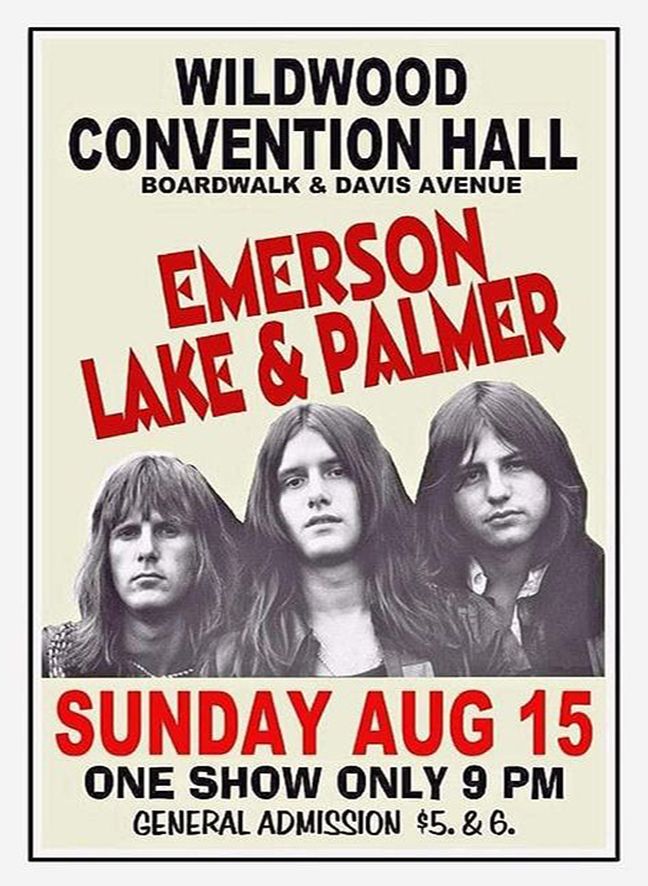 Concert poster with multiple size and finish options. Emerson Lake & Palmer