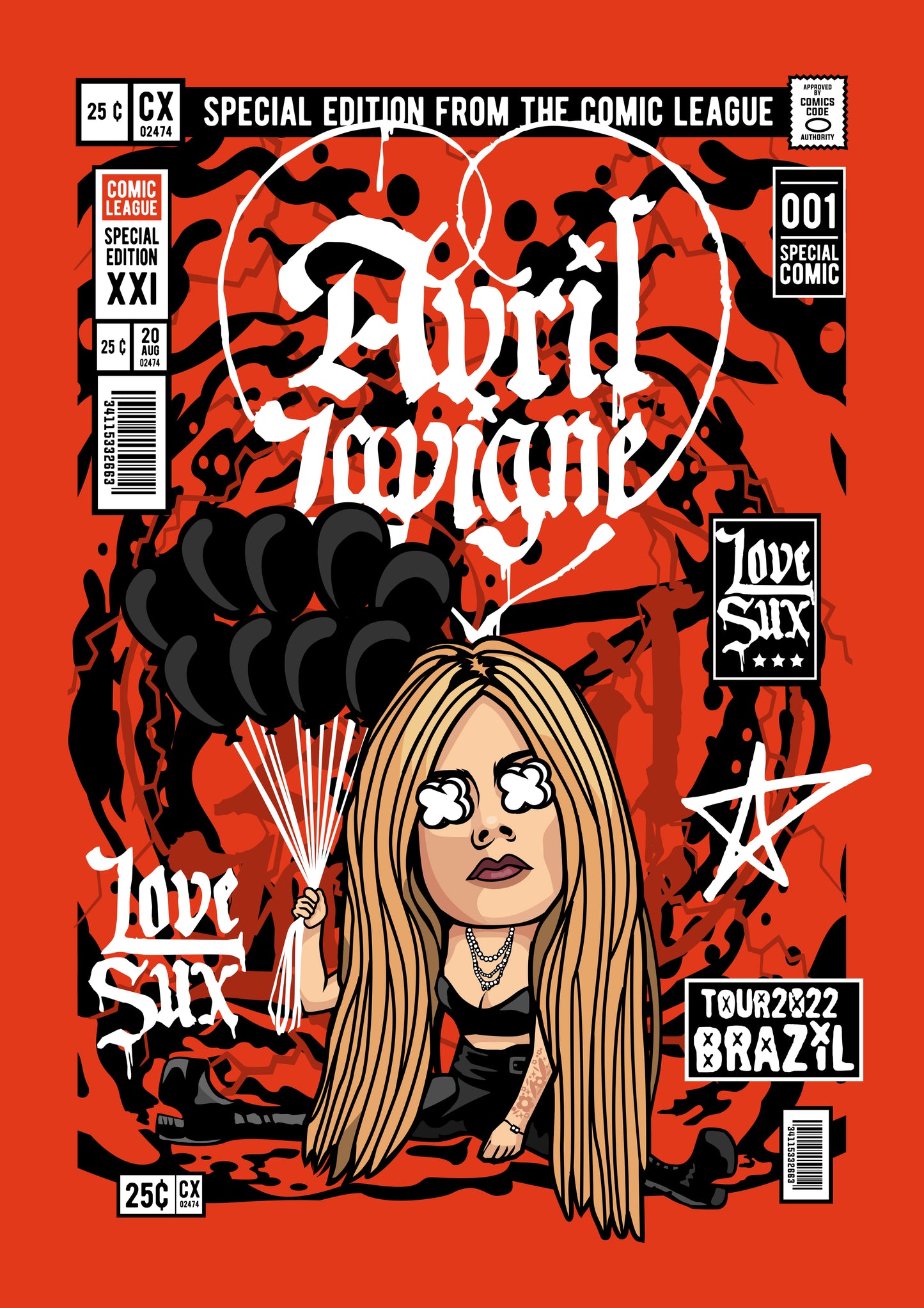 Funko Pop poster with multiple size and finish options. Avril Lavigne