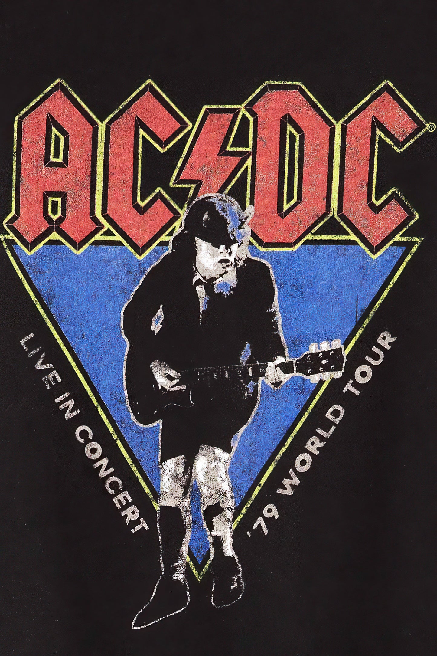 Concert poster with multiple size and finish options. AC/DC 1979 World Tour