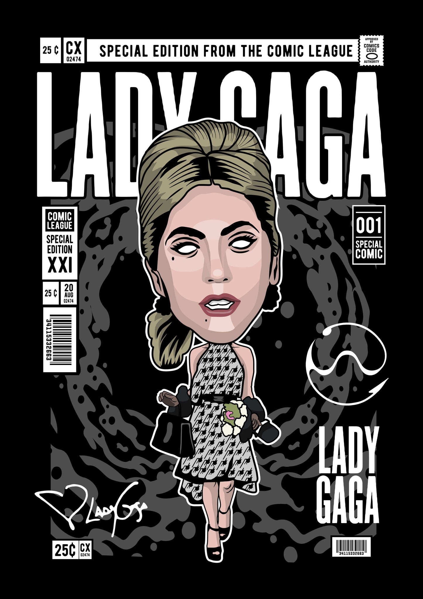 Funko Pop poster with multiple size and finish options. Lady Gaga