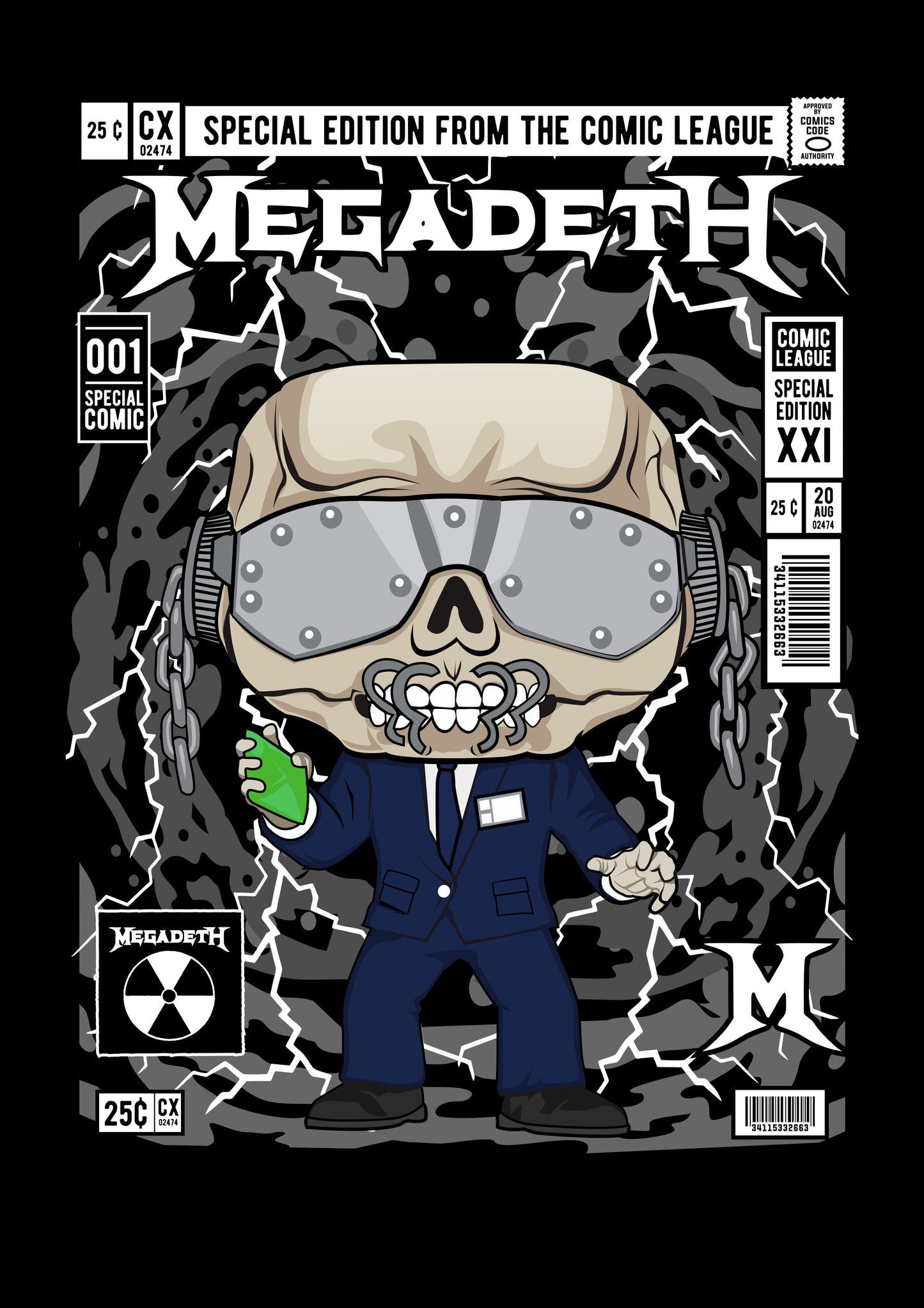 Funko Pop poster with multiple size and finish options. Megadeth