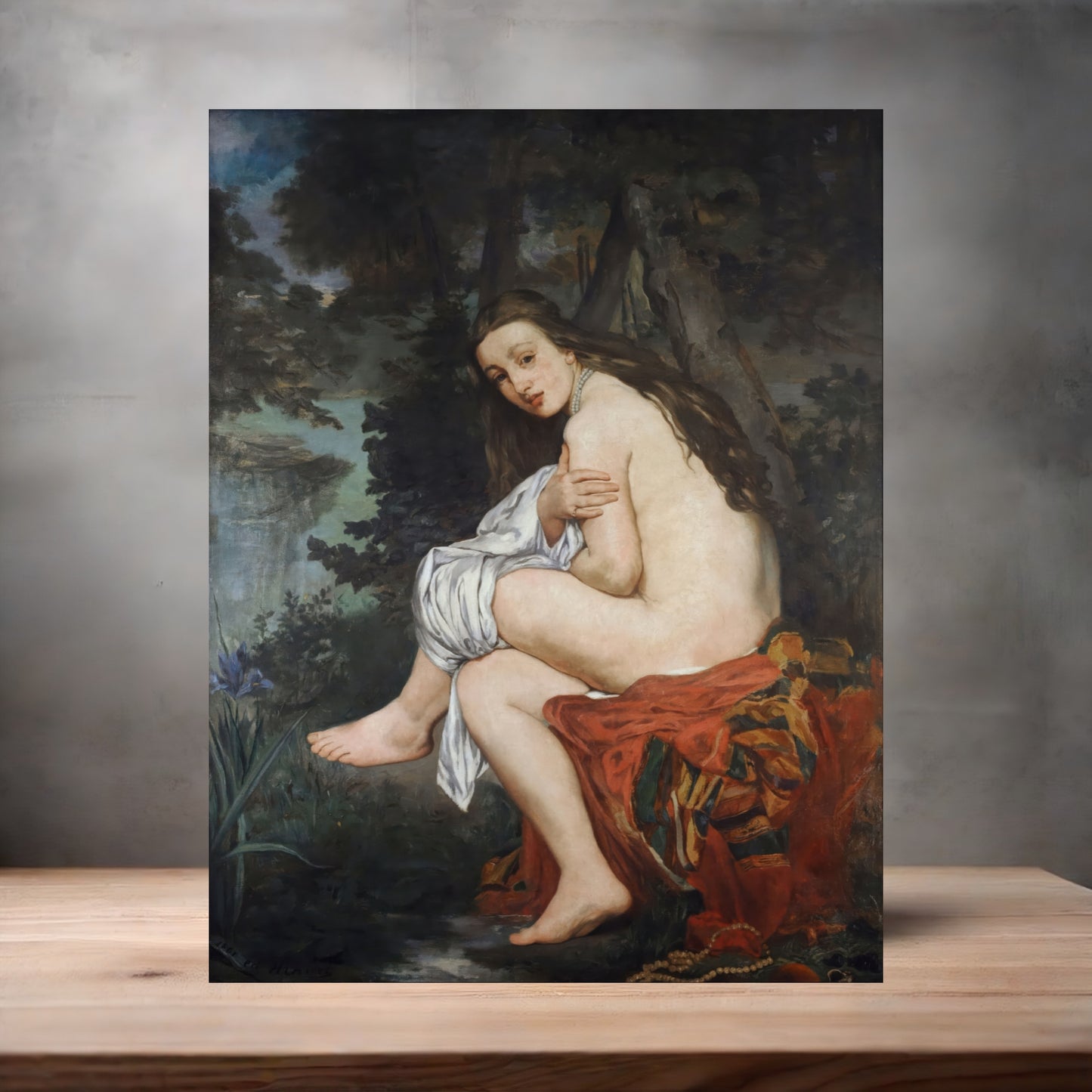 Museum painting poster with multiple size and finish options. Edouard Manet, The Surprised Nymph