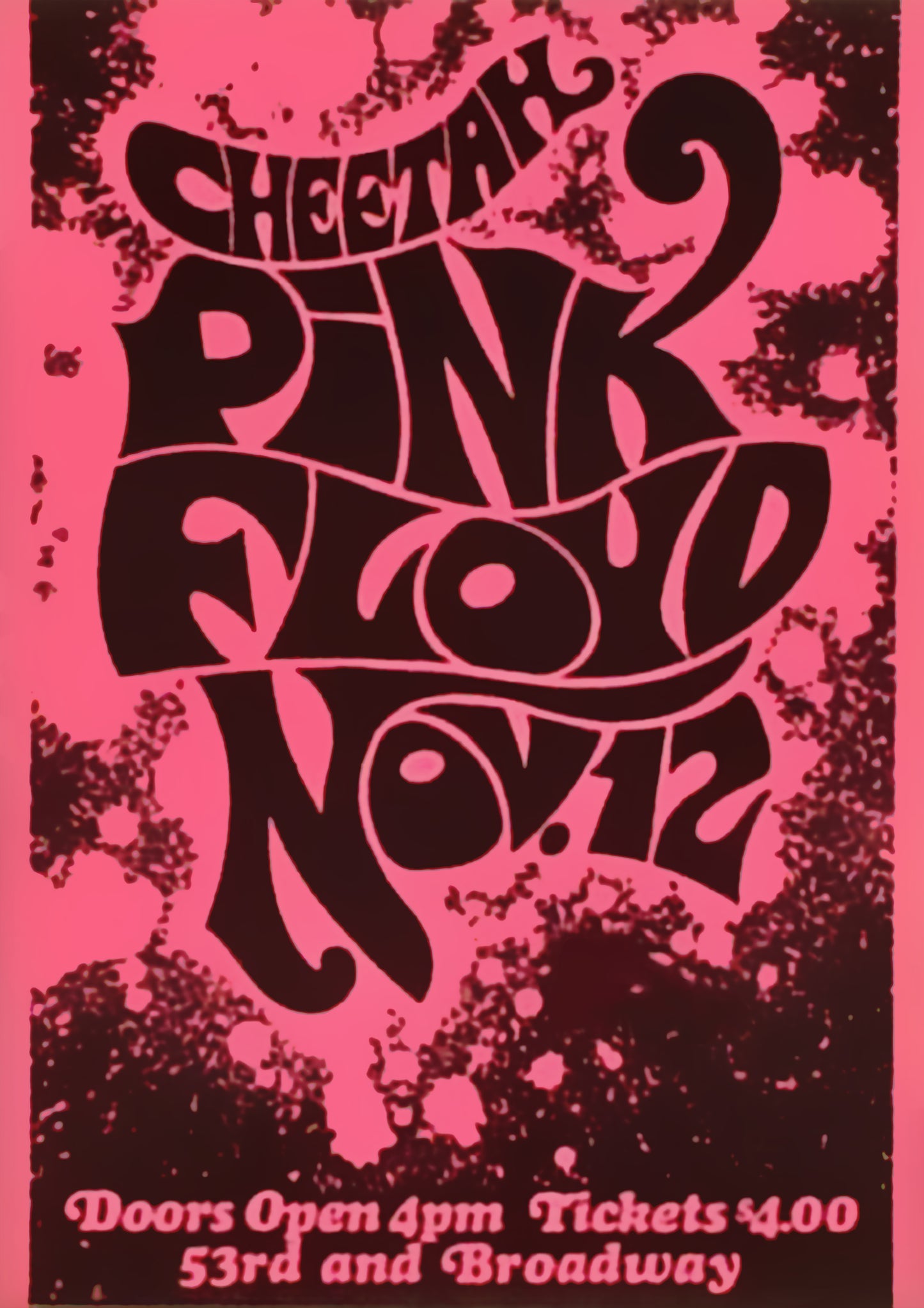 Concert poster with multiple size and finish options. Pink Floyd