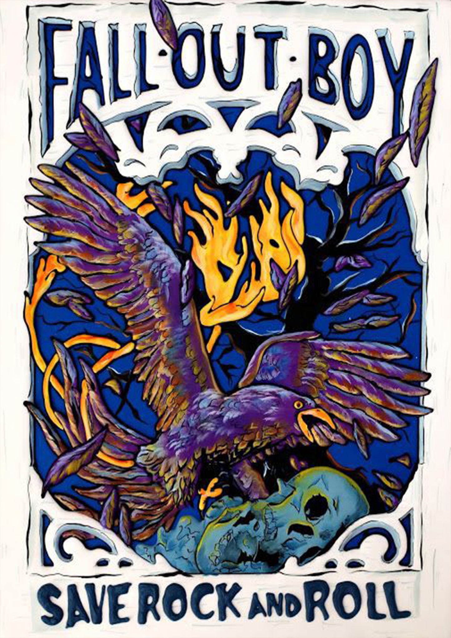 Concert poster with multiple size and finish options. Fall Out Boy
