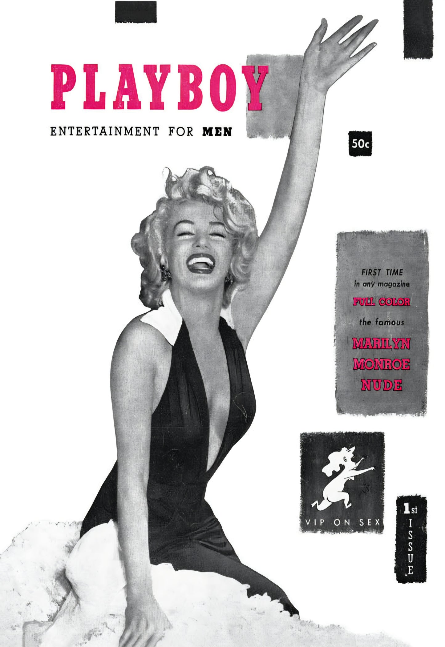 Playboy Magazine Cover poster with multiple size and finish option Marilyn Monroe