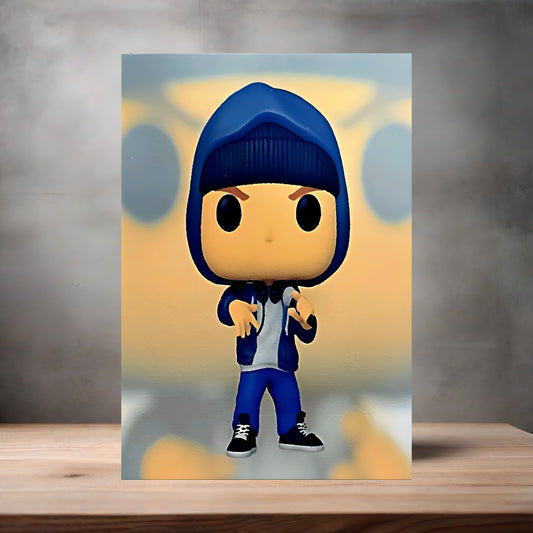 Eminem Funko Pop Figure on aluminum print. Multiple sizes available