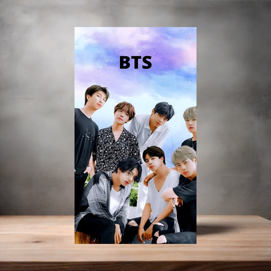 Kpop BTS band poster on aluminum print. Multiple sizes available