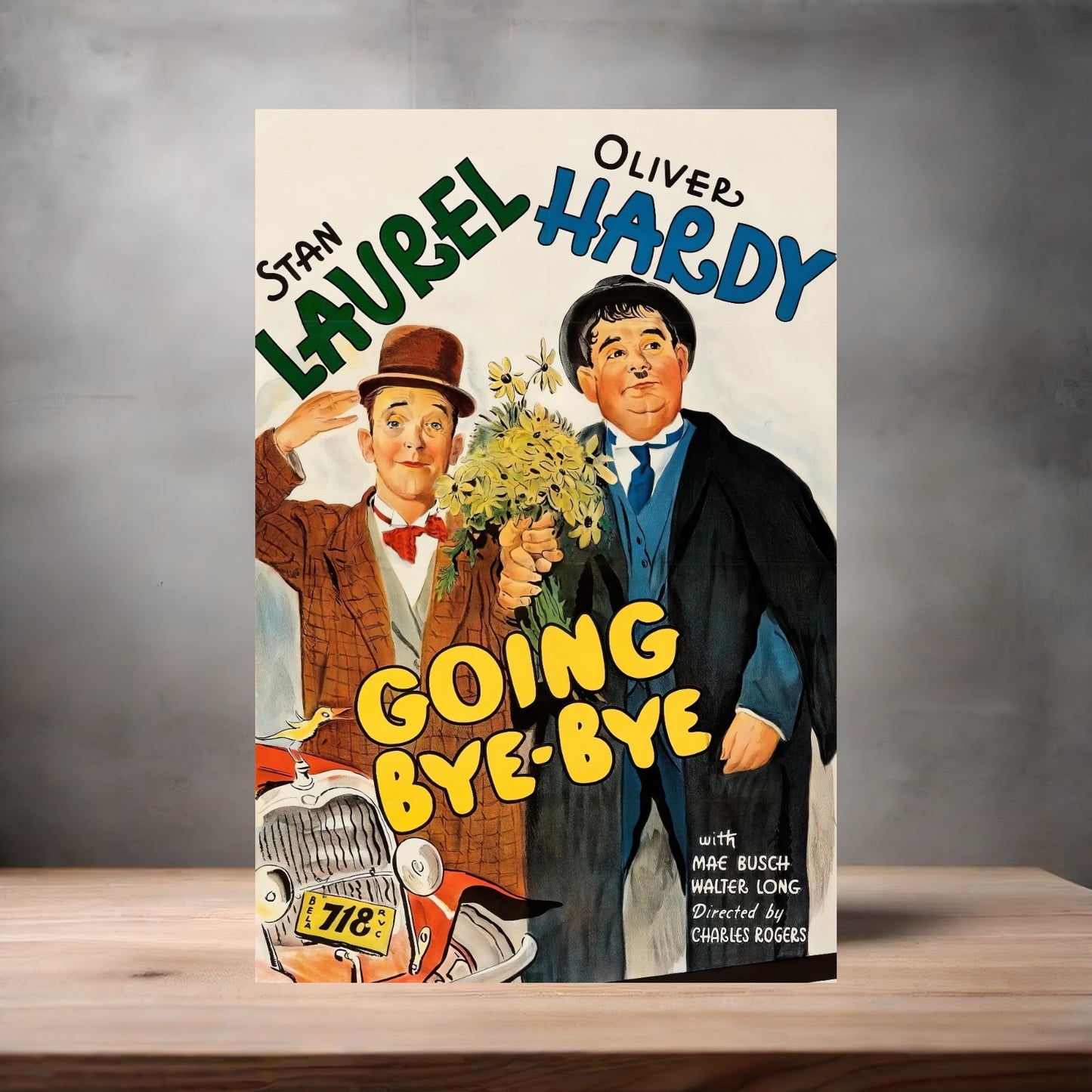 Laurel and Hardy movie Posters on aluminum print. Many options and sizes to choose from