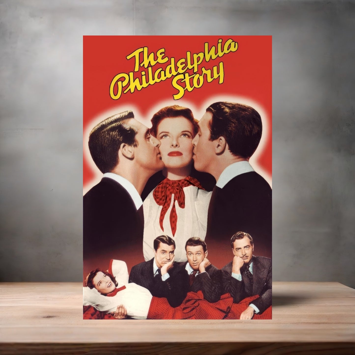 The Philadelphia Story movie poster on aluminum print. Multiple sizes available.