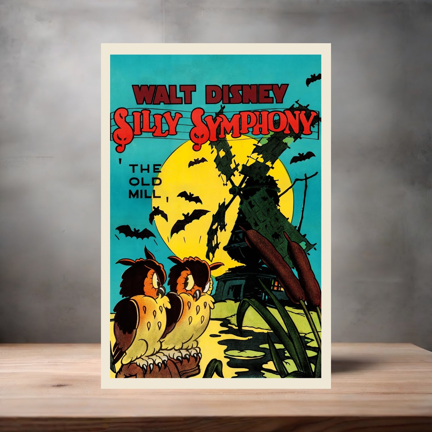 Walt Disney Silly Symphony movie poster on aluminum print. Multiple sizes available.