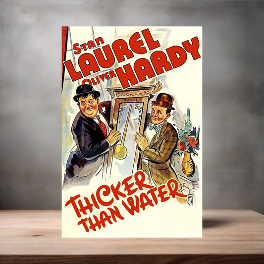 Laurel and Hardy movie Posters on aluminum print. Many options and sizes to choose from