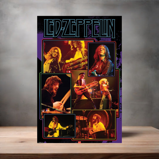 Led Zeppelin concert Posters on aluminum print. Many options and sizes to choose from