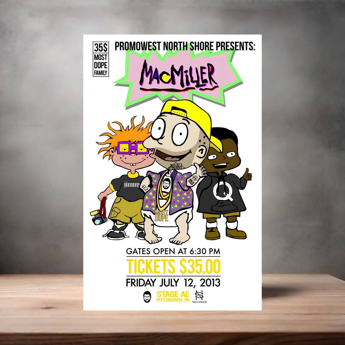 Mac Miller concert and album cover posters on Aluminum print. Multiple sizes and prints available.