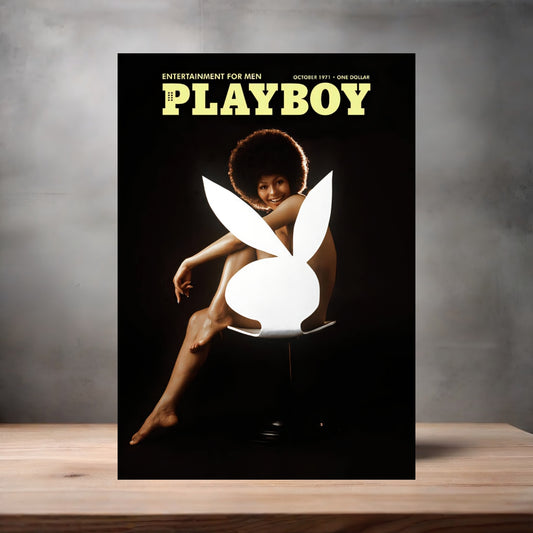 October 1971 Playboy magazine poster on aluminum print. Multiple sizes available