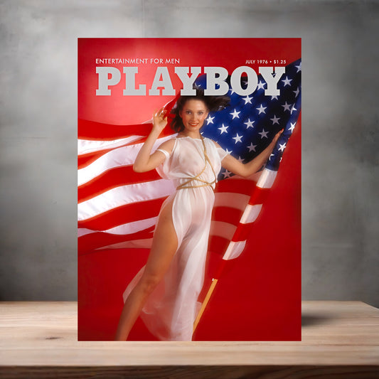 July 1976 Playboy magazine poster on aluminum print. Multiple sizes available