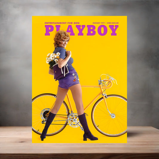 August 1971 Playboy magazine poster on aluminum print. Multiple sizes available