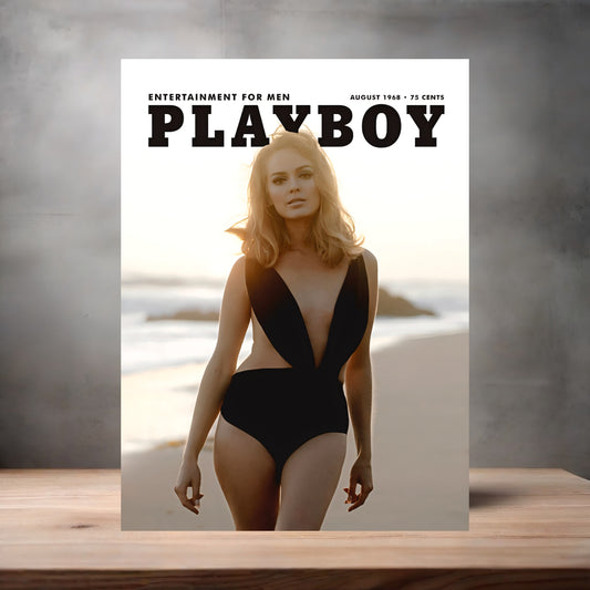 August 1968 Playboy magazine poster on aluminum print. Multiple sizes available