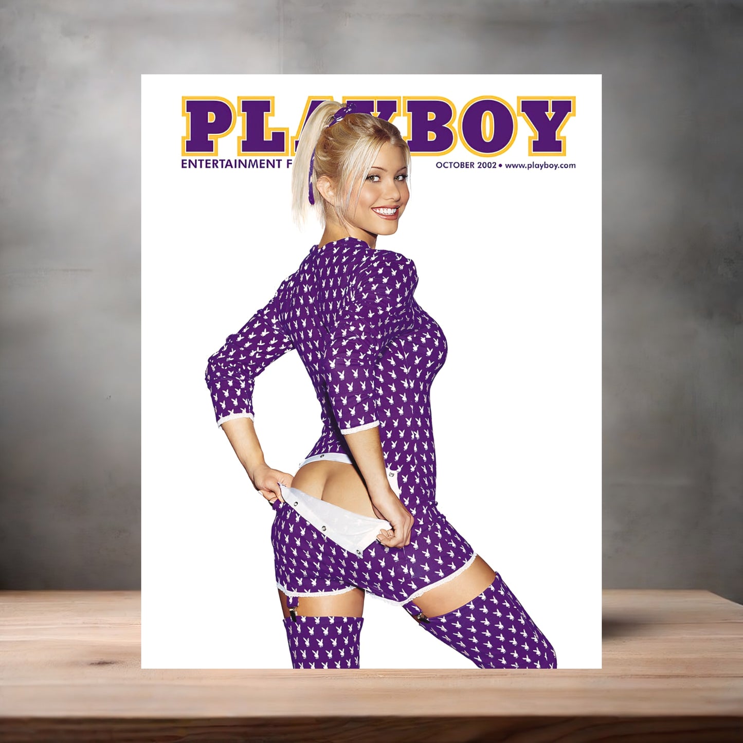October 2002 Playboy magazine poster on aluminum print. Multiple sizes available
