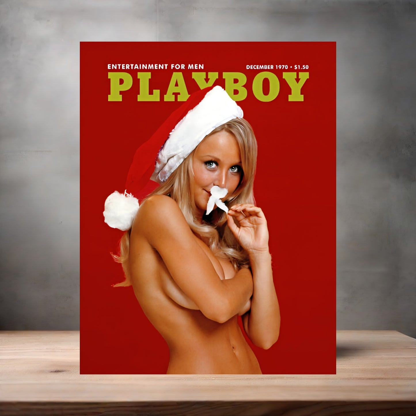 Dec. 1970 Playboy magazine poster on aluminum print. Multiple sizes available