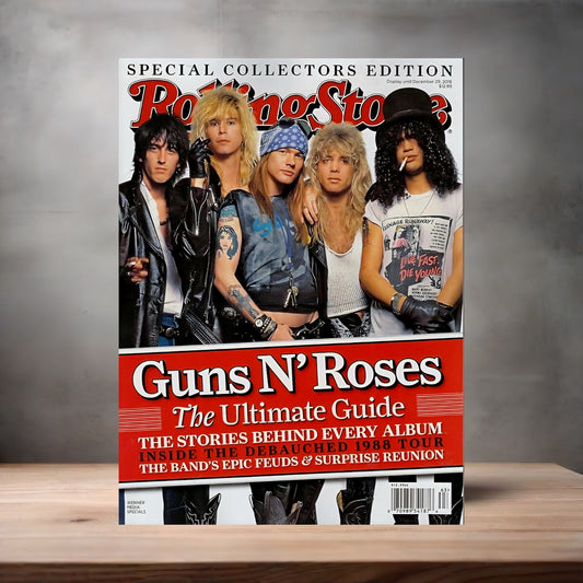 Guns n Roses Rolling Stone magazine poster on aluminum print. Multiple sizes available