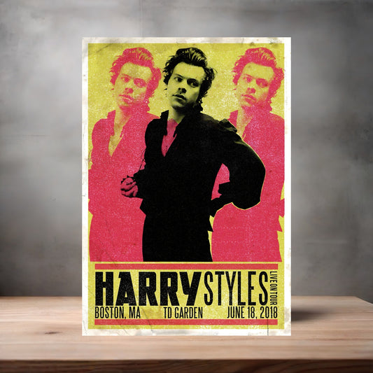 Harry Styles concert poster on aluminum print. Multiple sizes available