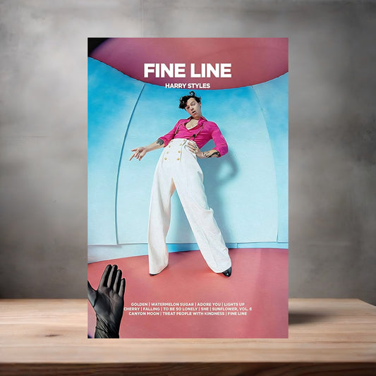 Harry Styles Fine Line poster on aluminum print. Multiple sizes available