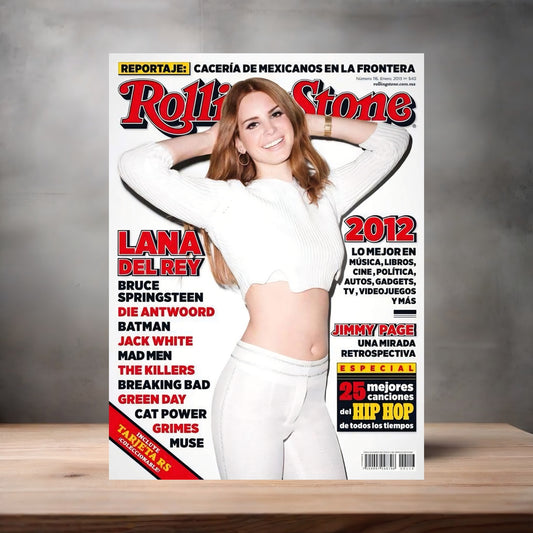 Lana Del Rey Rolling Stone magazine poster on aluminum print. Multiple sizes available