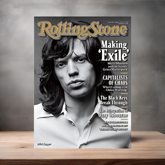 Mick Jagger Rolling Stone magazine poster on aluminum print. Multiple sizes available