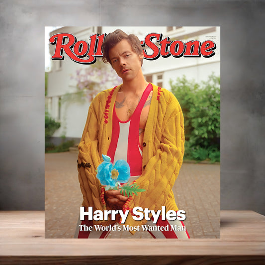 Harry Styles Rolling Stone magazine poster on aluminum print. Multiple sizes available