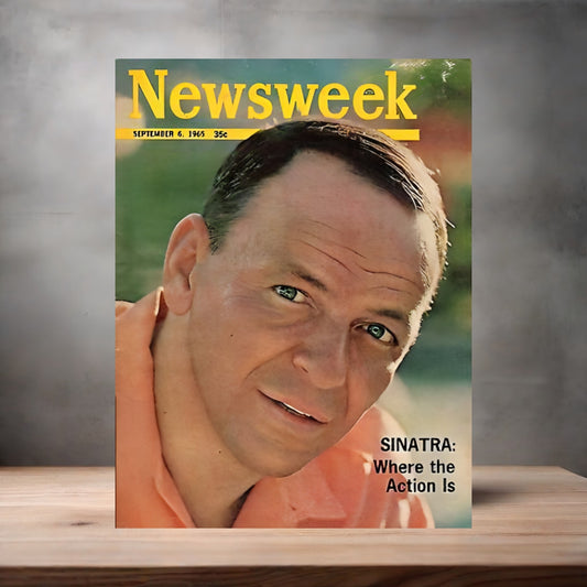 Frank Sinatra Newsweek magazine cover on aluminum print. Multiple sizes available