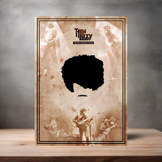 Thin Lizzy poster on aluminum print. Multiple sizes available