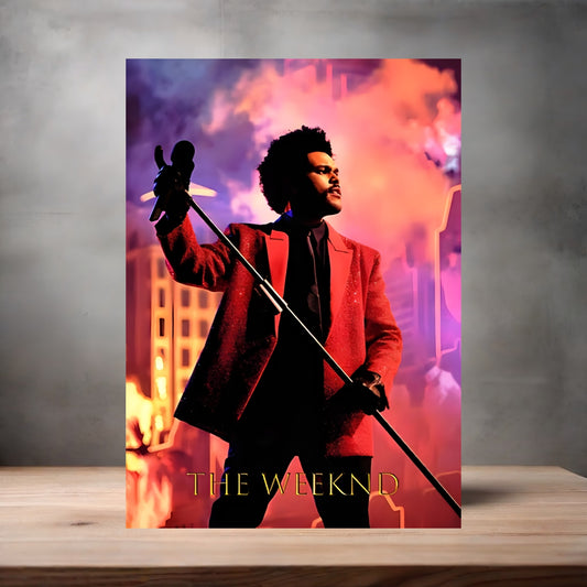 The Weeknd poster on aluminum print. Multiple sizes available