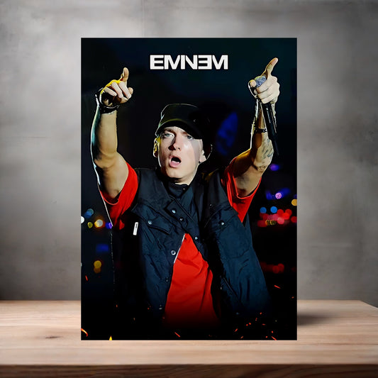 Eminem poster on aluminum print. Multiple sizes available