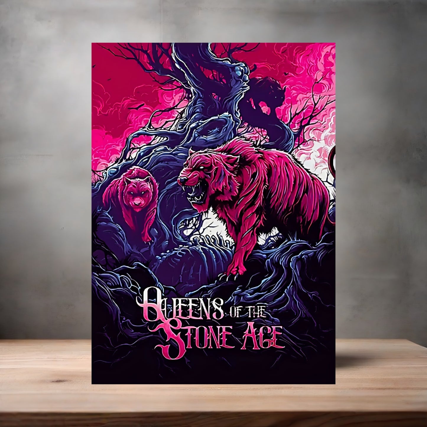 Queens of the Stone Age poster on aluminum print. Multiple sizes available