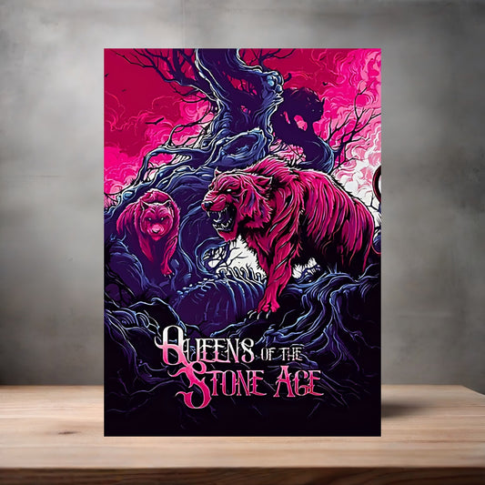 Queens of the Stone Age poster on aluminum print. Multiple sizes available
